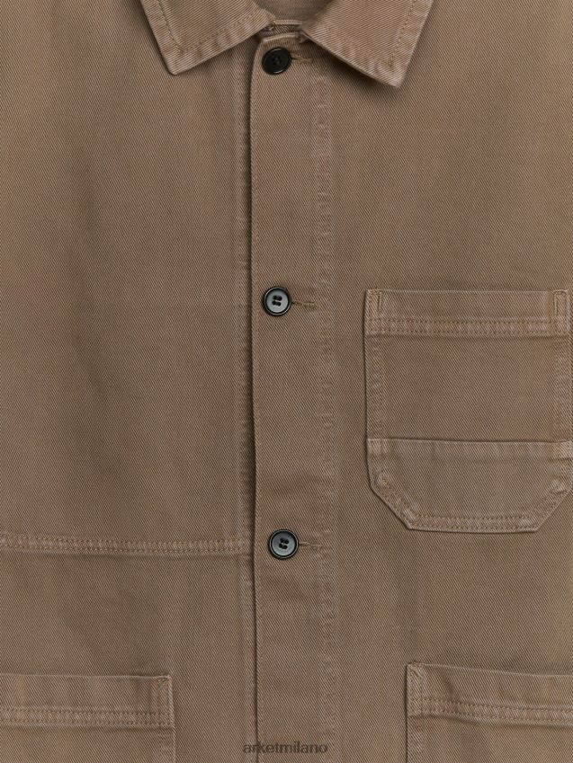 vestiario esso ARKET uomini sovracamicia in twill sovratinto verde kaki 6F0F6L964