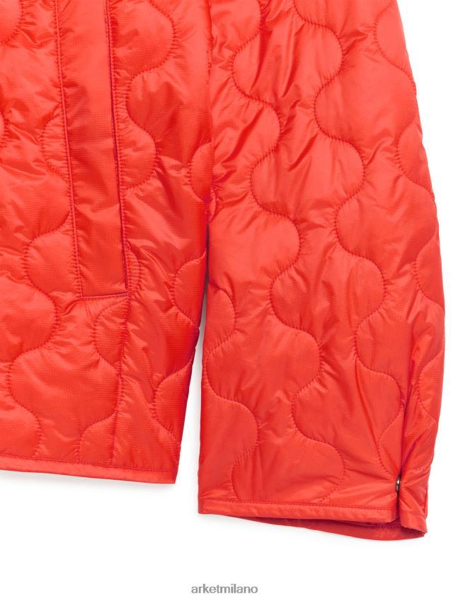 vestiario esso ARKET and MR PORTER uomini giacca foderata trapuntata arancia 6F0F6L1164