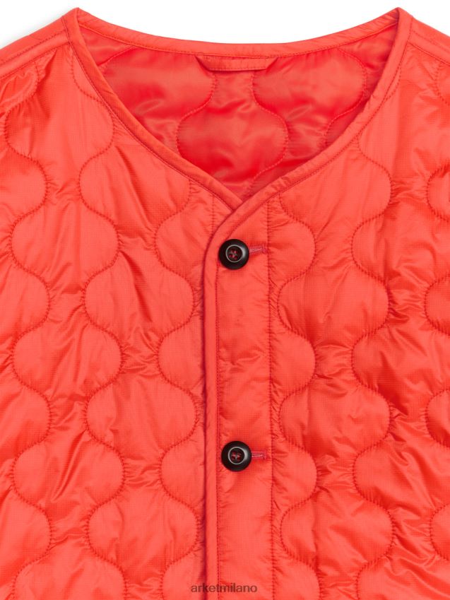 vestiario esso ARKET and MR PORTER uomini giacca foderata trapuntata arancia 6F0F6L1164