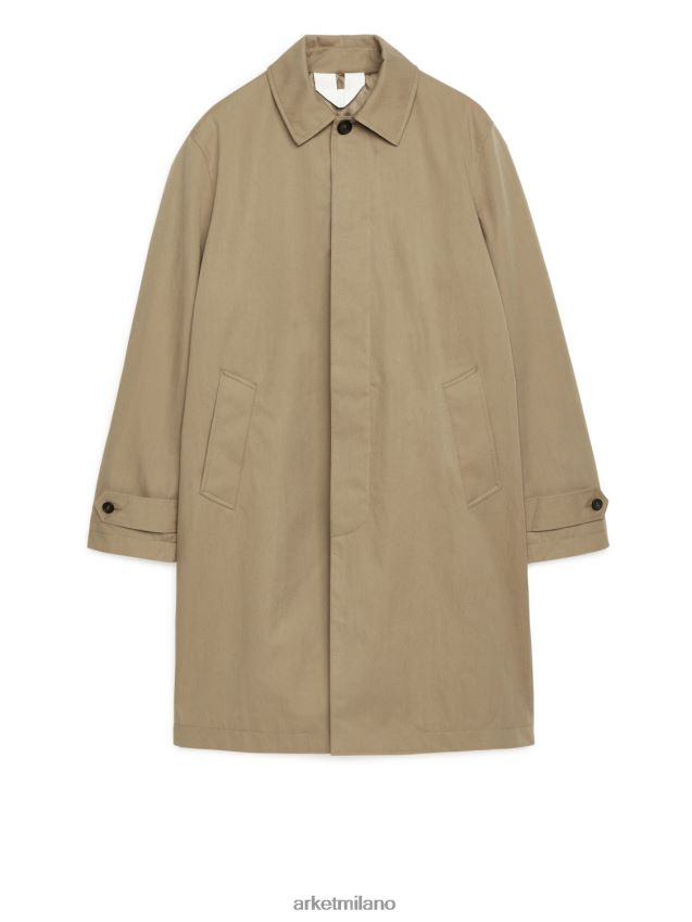 vestiario esso ARKET uomini cappotto da auto di media lunghezza beige 6F0F6L1158