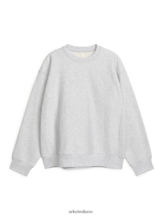 vestiario esso ARKET uomini felpa pesante e ampia grigio chiaro 6F0F6L923