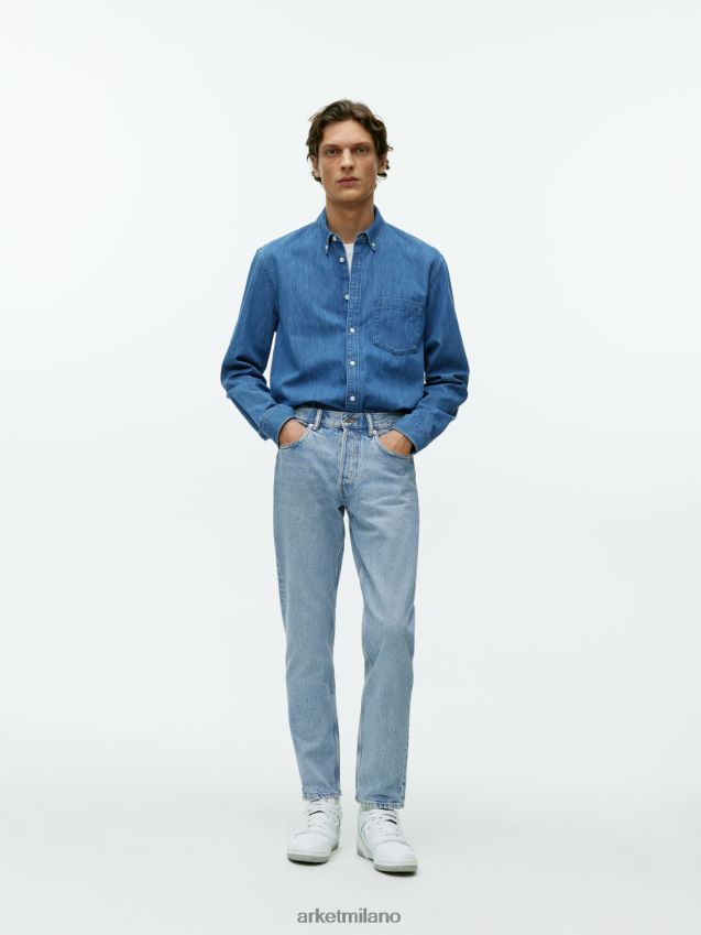 vestiario esso ARKET uomini Park jeans dritti dal taglio corto azzurro 6F0F6L1107