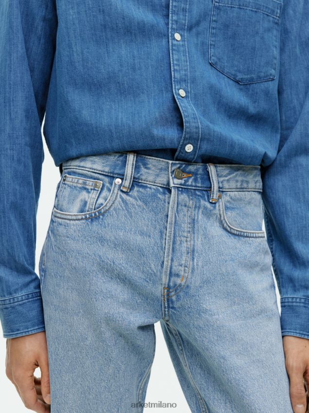 vestiario esso ARKET uomini Park jeans dritti dal taglio corto azzurro 6F0F6L1107