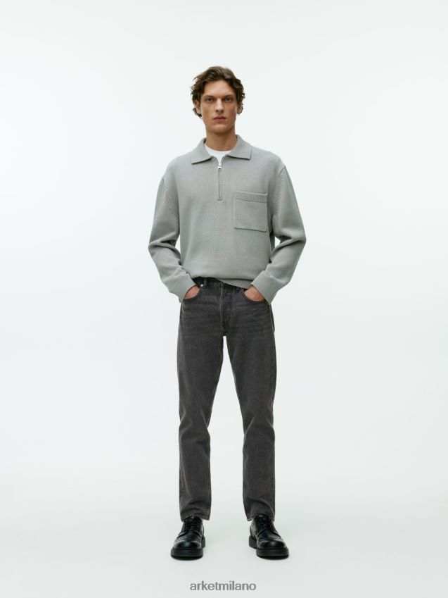 vestiario esso ARKET uomini Park jeans dritti dal taglio corto lavato 6F0F6L1103