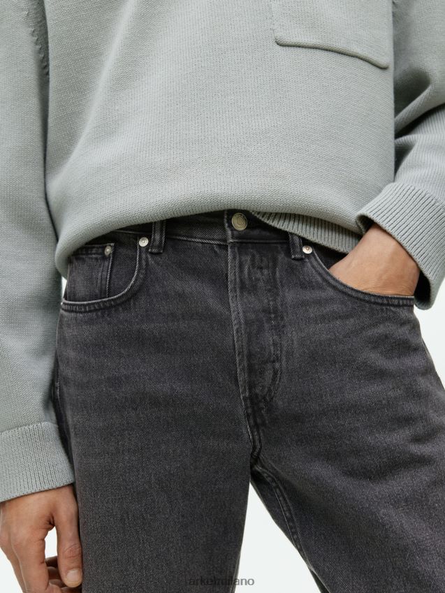 vestiario esso ARKET uomini Park jeans dritti dal taglio corto lavato 6F0F6L1103