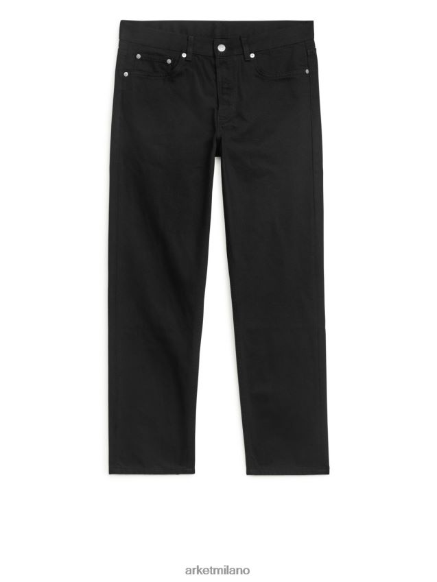 vestiario esso ARKET uomini Park jeans dritti dal taglio corto rimani nero 6F0F6L1102