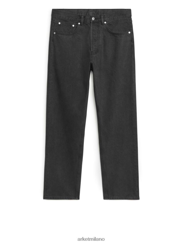 vestiario esso ARKET uomini jeans affusolati rilassati sulla costa nero lavato 6F0F6L1099