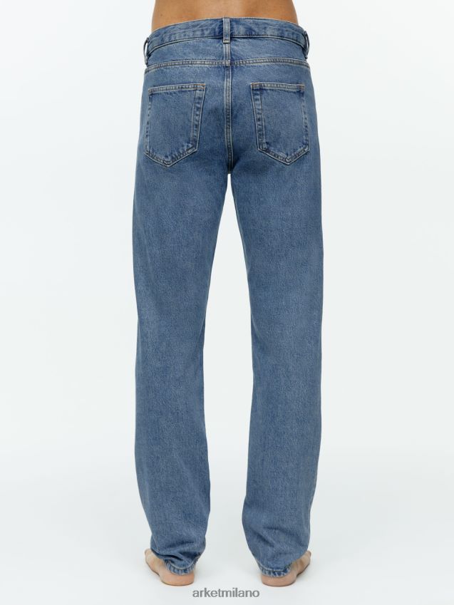 vestiario esso ARKET uomini parcheggiare jeans dritti regolari metà blu 6F0F6L1100