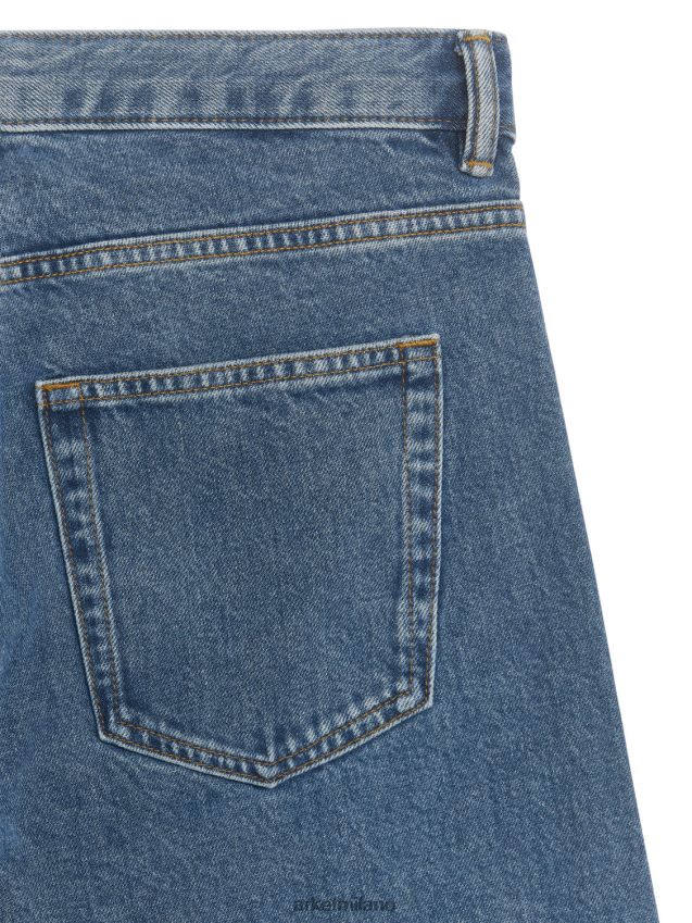 vestiario esso ARKET uomini parcheggiare jeans dritti regolari metà blu 6F0F6L1100