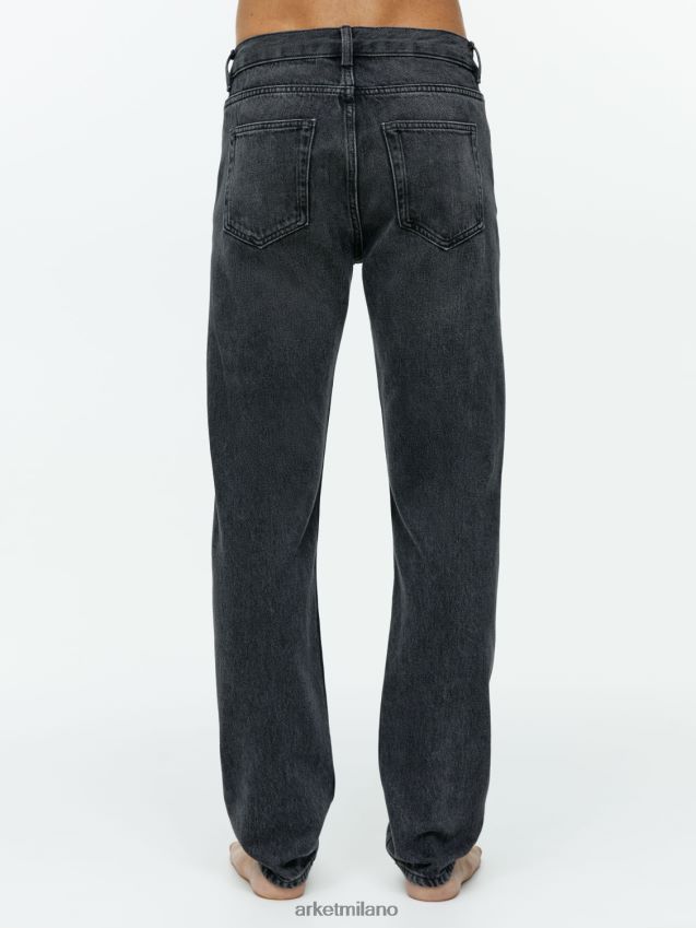 vestiario esso ARKET uomini parcheggiare jeans dritti regolari nero lavato 6F0F6L1097