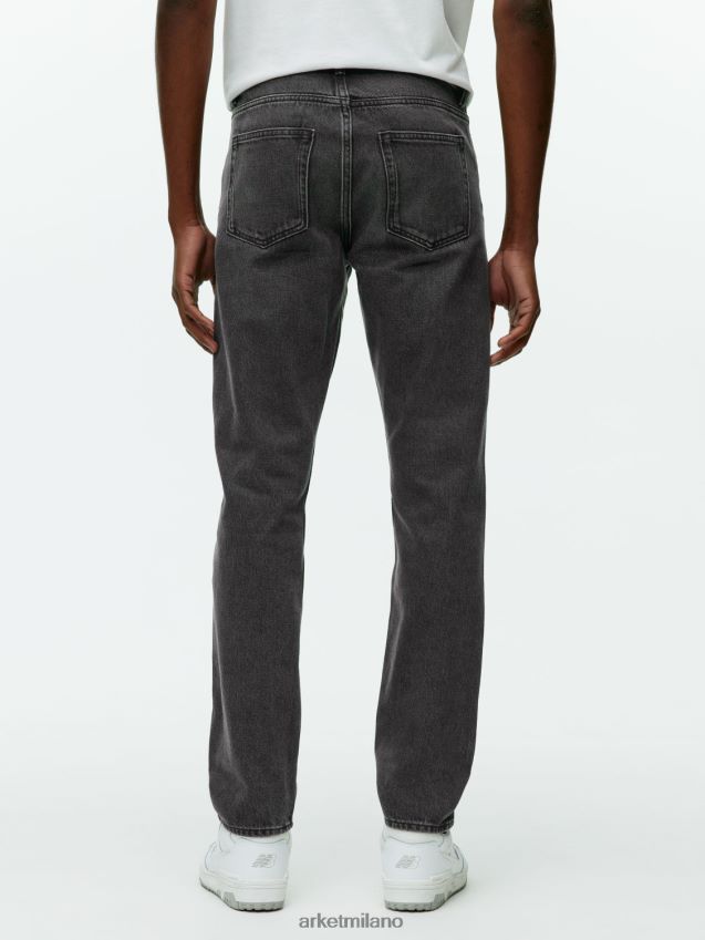 vestiario esso ARKET uomini parcheggiare jeans dritti regolari nero lavato 6F0F6L1097
