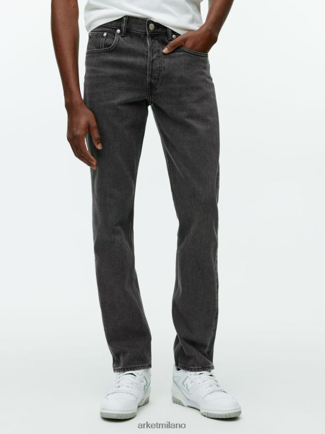 vestiario esso ARKET uomini parcheggiare jeans dritti regolari nero lavato 6F0F6L1097