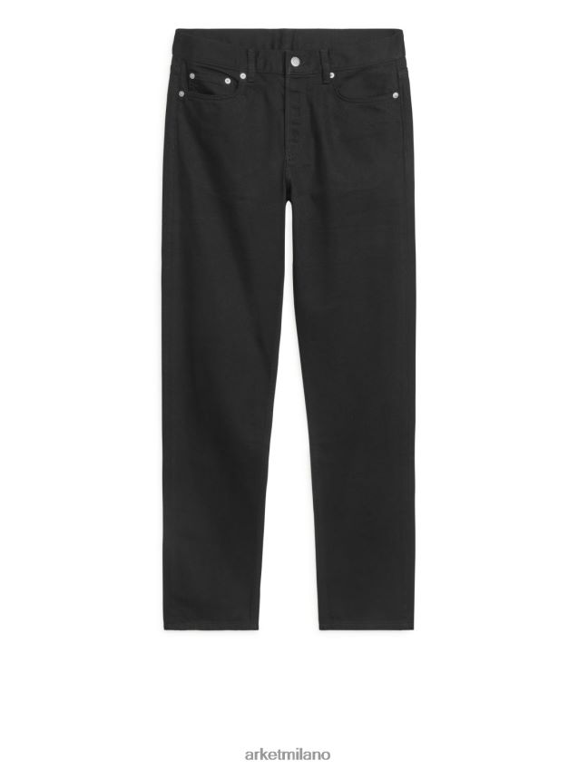 vestiario esso ARKET uomini parcheggiare jeans dritti regolari rimani nero 6F0F6L1101
