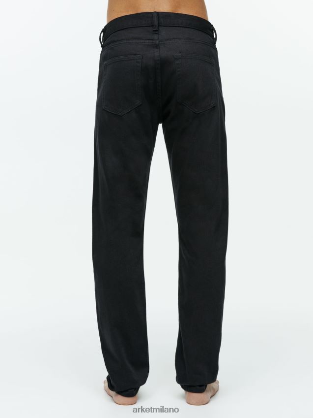 vestiario esso ARKET uomini parcheggiare jeans dritti regolari rimani nero 6F0F6L1101