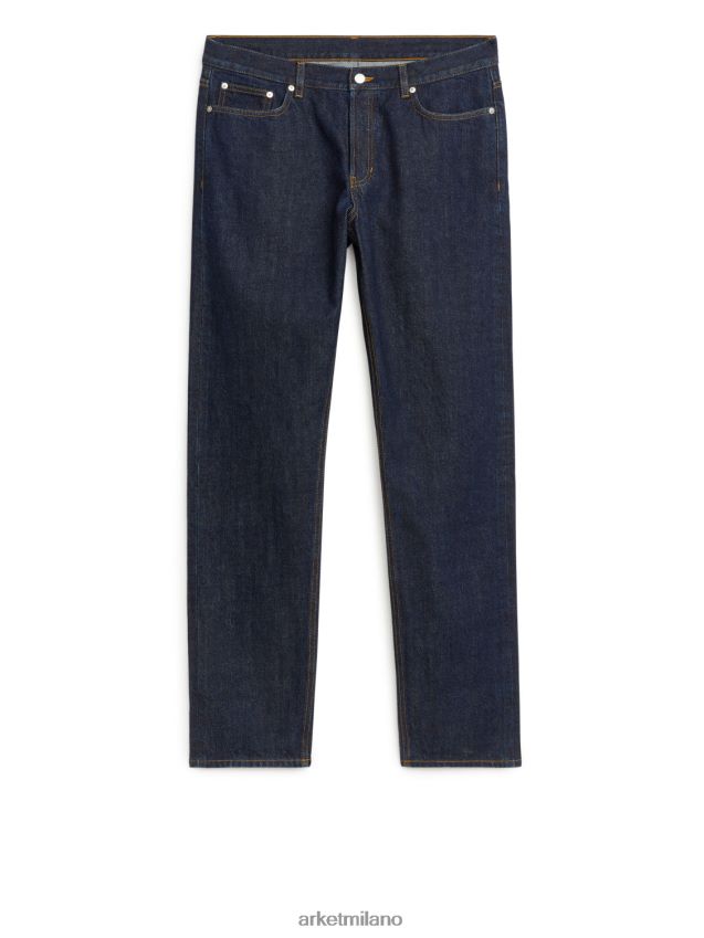 vestiario esso ARKET uomini park jeans regolari con cimosa dritta risciacquato blu medio 6F0F6L1104