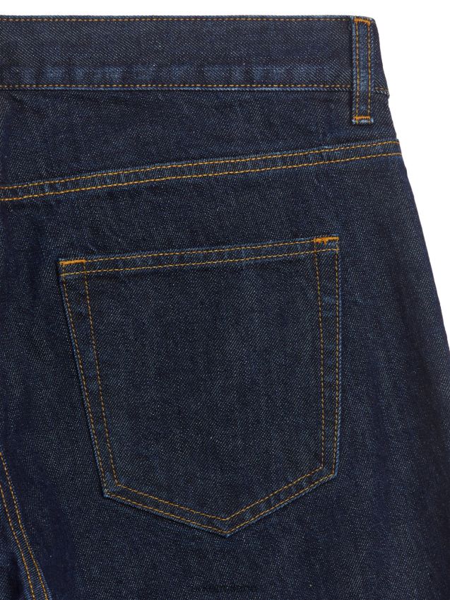 vestiario esso ARKET uomini park jeans regolari con cimosa dritta risciacquato blu medio 6F0F6L1104