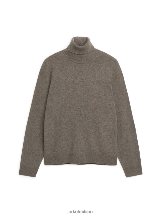 vestiario esso ARKET uomini dolcevita in cashmere beige melange 6F0F6L1187