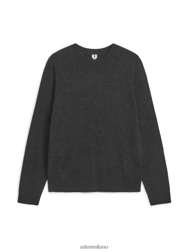 vestiario esso ARKET uomini maglione in cashmere antracite 6F0F6L1190