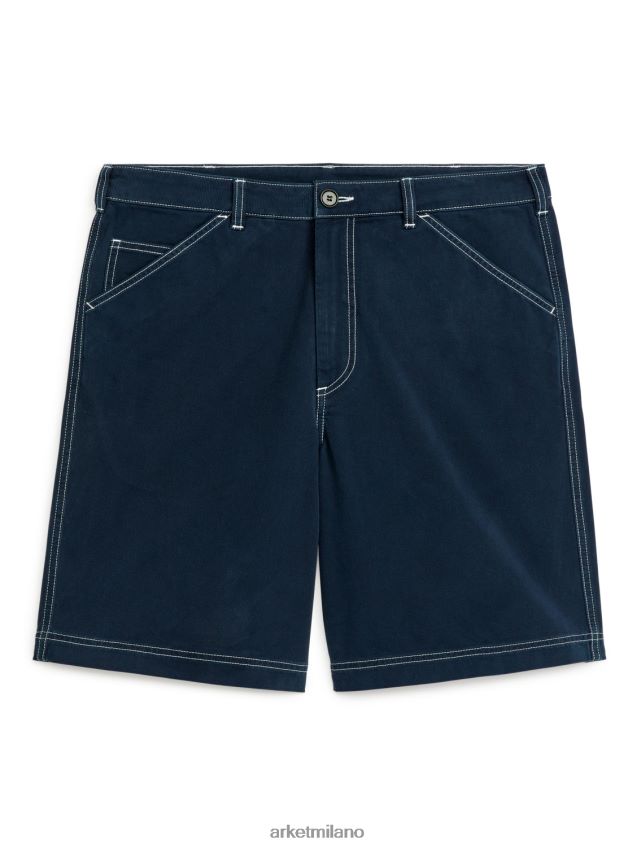 vestiario esso ARKET uomini pantaloncini da lavoro blu scuro/bianco 6F0F6L1112