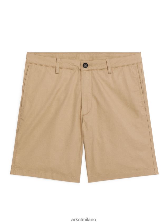 vestiario esso ARKET uomini pantaloncini di cotone beige 6F0F6L1115