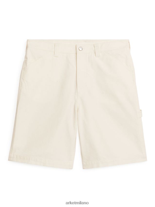 vestiario esso ARKET uomini pantaloncini di cotone bianco 6F0F6L1130