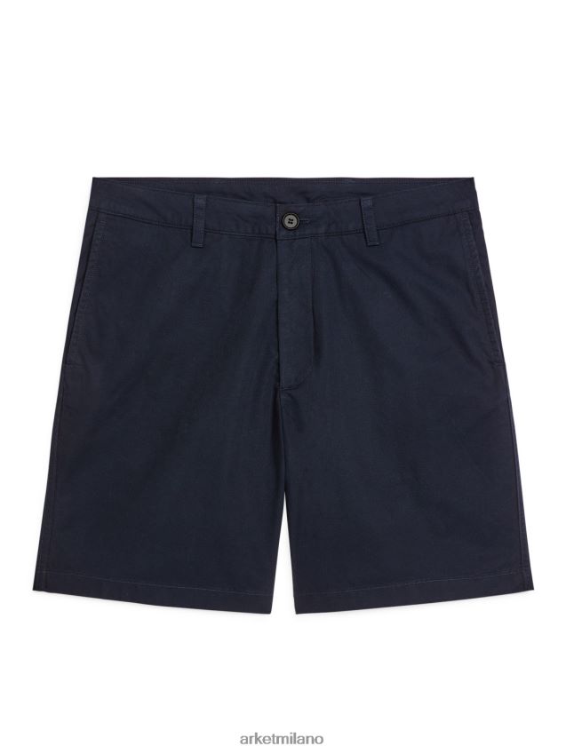 vestiario esso ARKET uomini pantaloncini di cotone blu scuro 6F0F6L1116