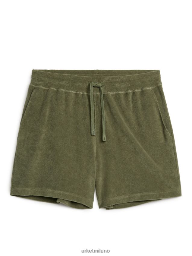 vestiario esso ARKET uomini pantaloncini di spugna verde 6F0F6L1132