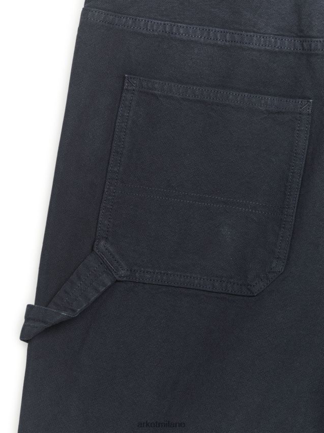 vestiario esso ARKET uomini pantaloncini pratici in cotone blu scuro 6F0F6L1125