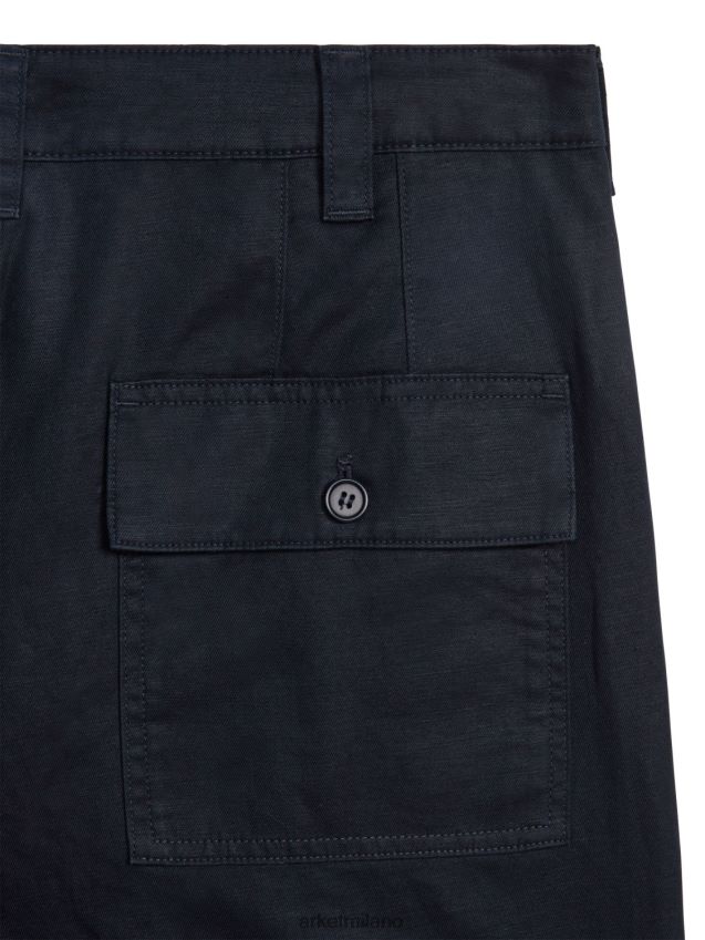 vestiario esso ARKET uomini shorts pratici in cotone-lino blu scuro 6F0F6L1123