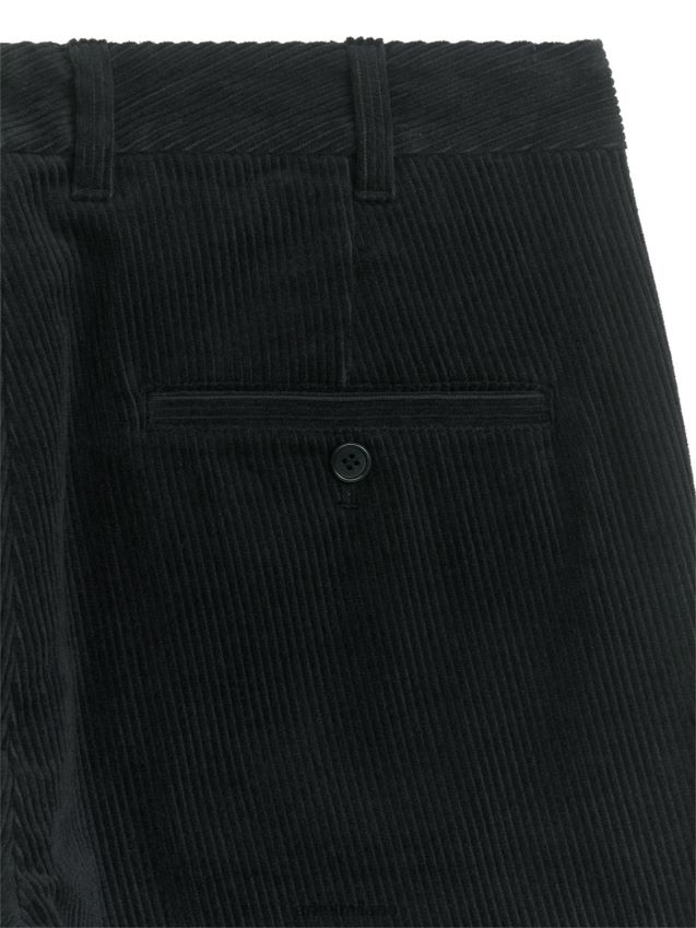 vestiario esso ARKET uomini chino dritti in velluto a coste nero 6F0F6L1089