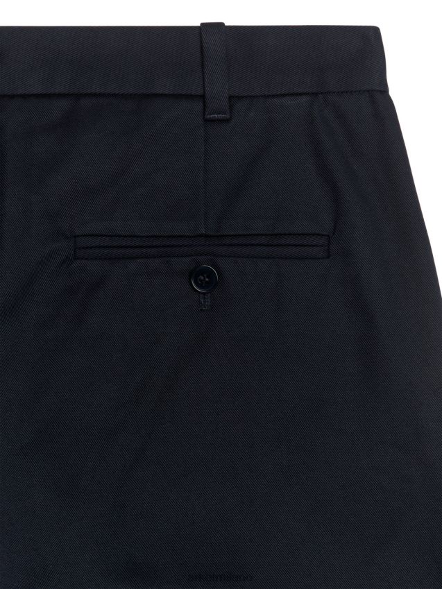 vestiario esso ARKET uomini pantaloni chino regolari in cotone elasticizzato blu scuro 6F0F6L1081