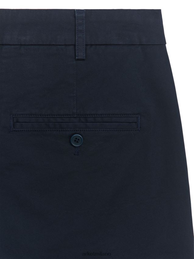 vestiario esso ARKET uomini pantaloni chino slim elasticizzati blu scuro 6F0F6L1072