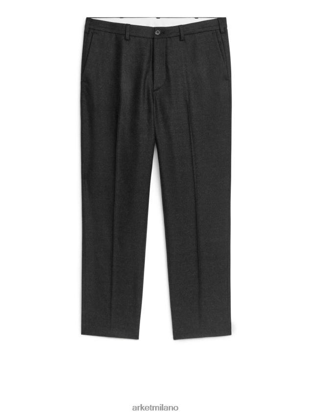 vestiario esso ARKET uomini pantaloni cropped affusolati in lana grigio melange 6F0F6L1083
