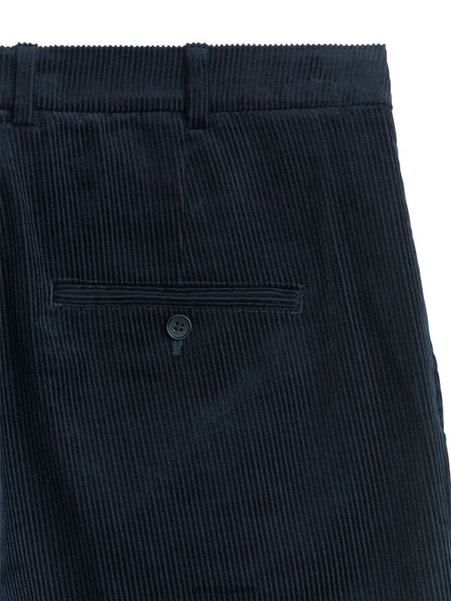 vestiario esso ARKET uomini pantaloni cropped di velluto a coste blu scuro 6F0F6L1082