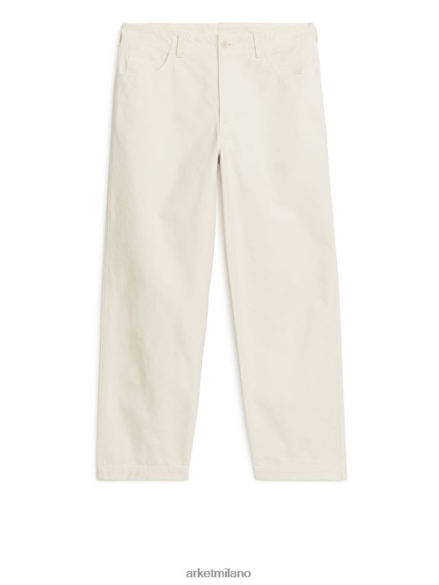 vestiario esso ARKET uomini pantaloni di cotone bianco 6F0F6L1062