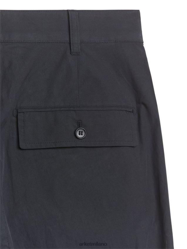 vestiario esso ARKET uomini pantaloni larghi in cotone nero 6F0F6L1078
