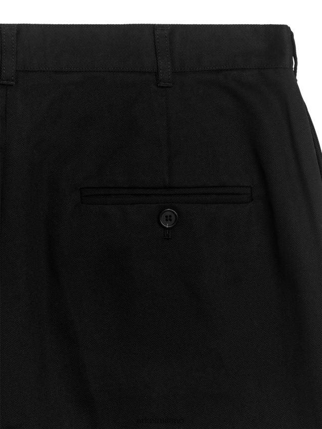 vestiario esso ARKET uomini pantaloni sartoriali dalla vestibilità ampia nero 6F0F6L1080